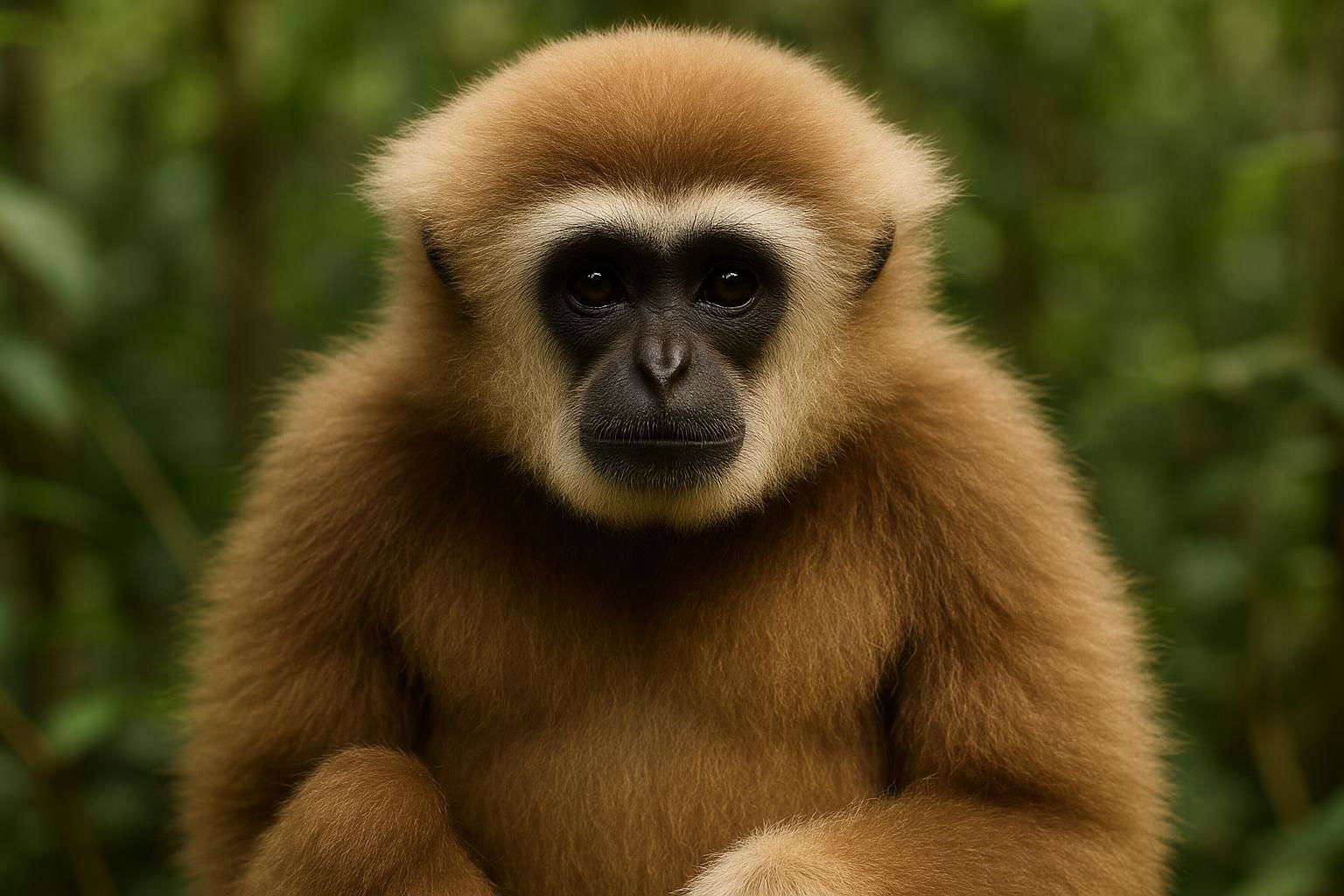 white-handed gibbon