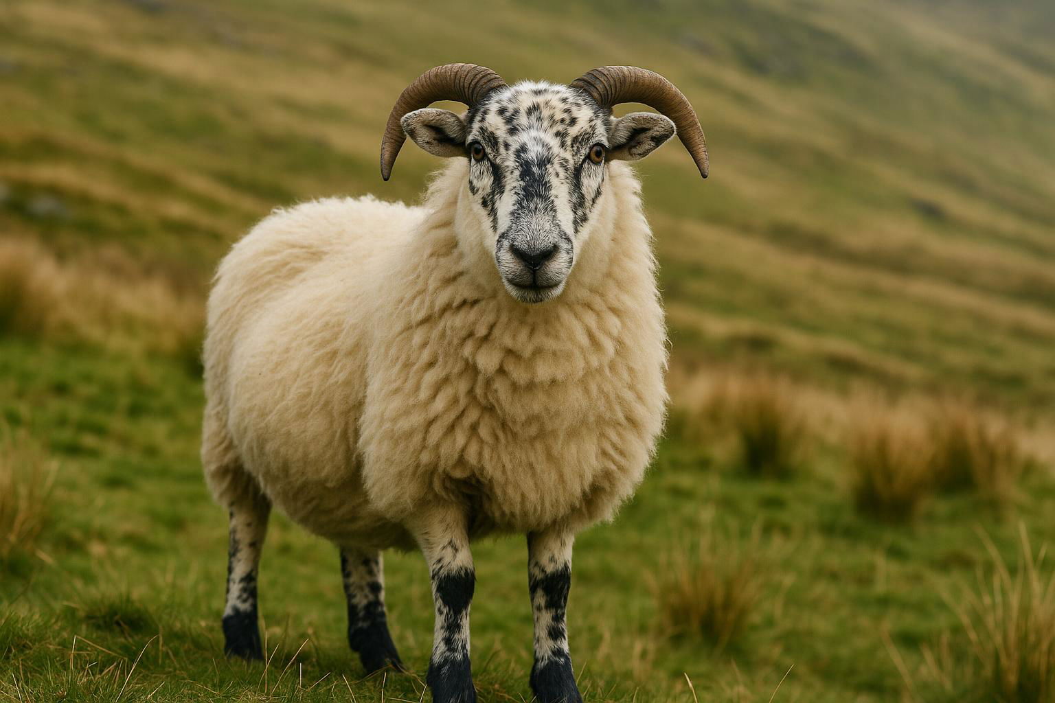 Welsh hill speckled face