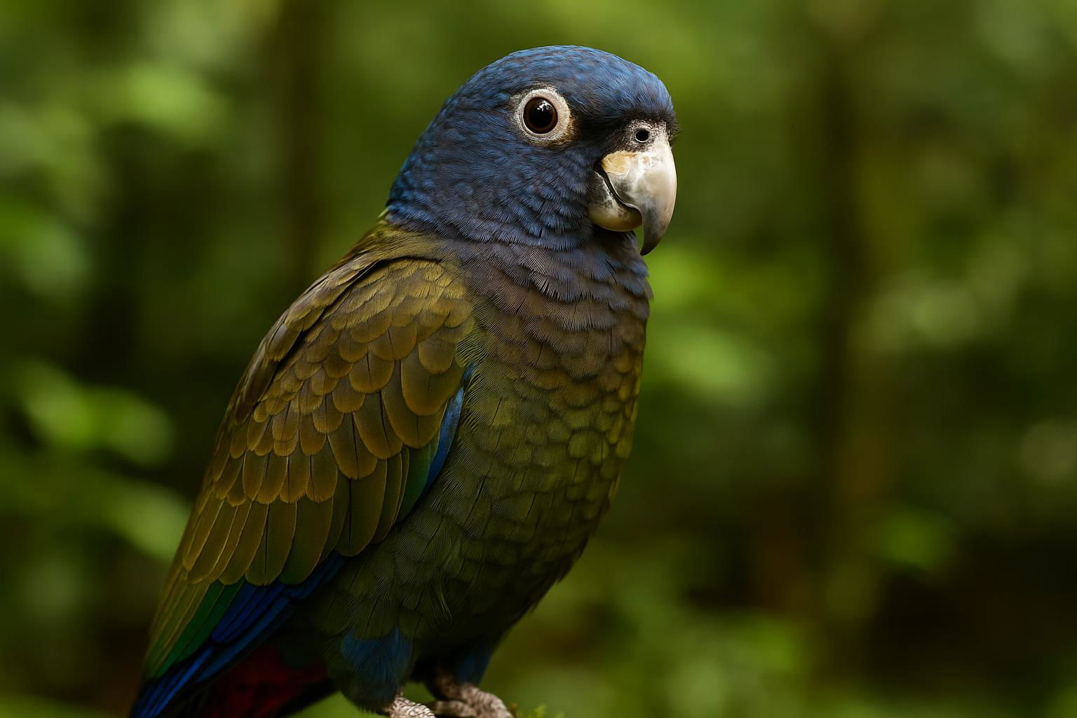 bronze-winged pionus