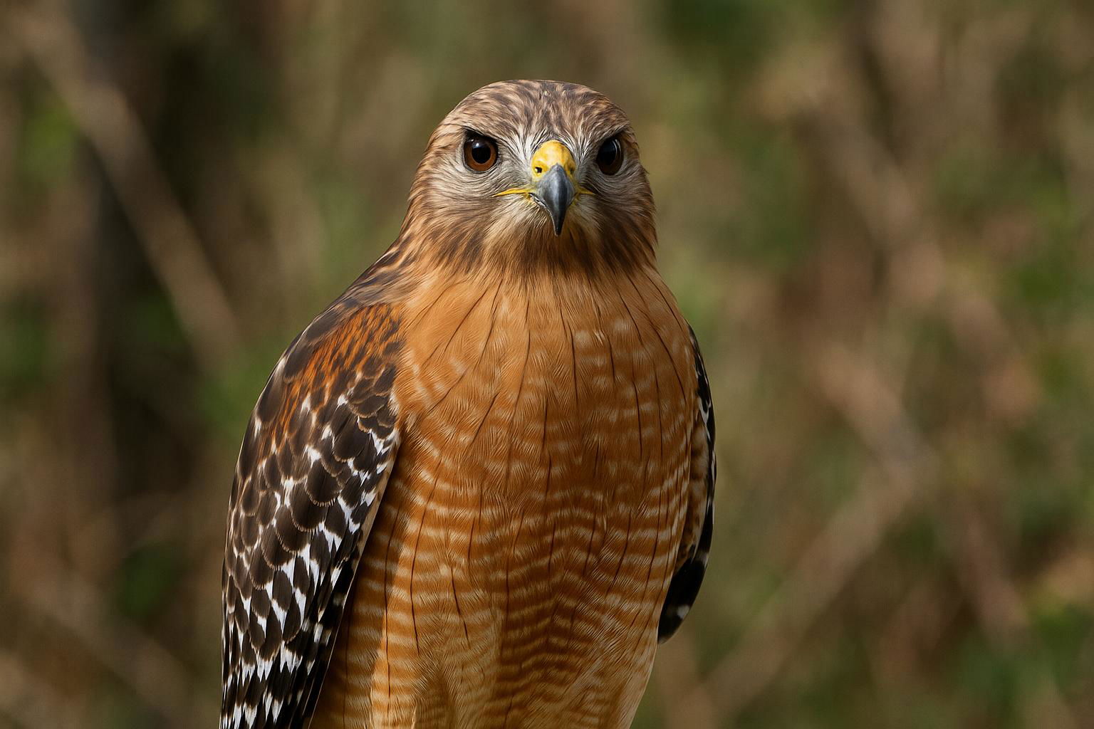 red-shouldered hawk