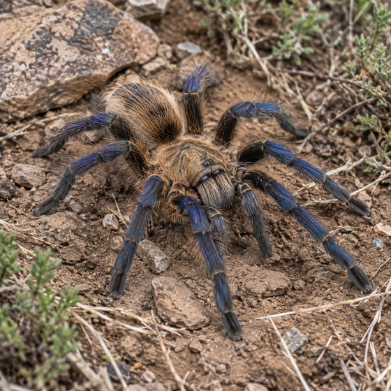 golden blue leg baboon tarantula