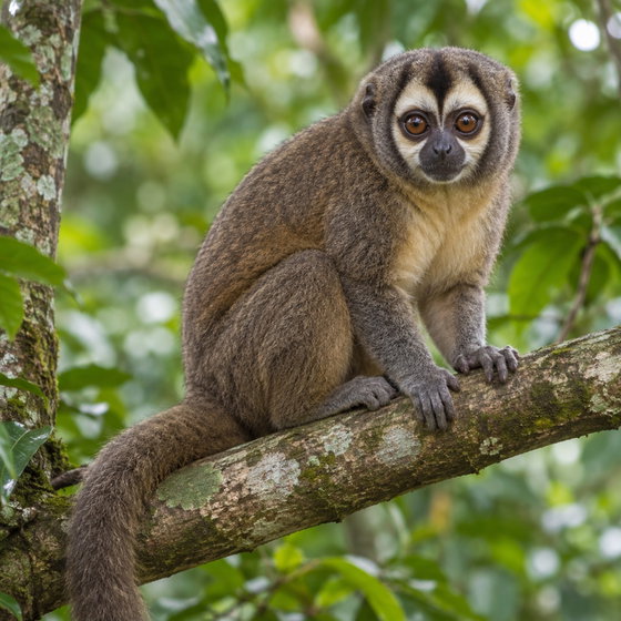 gray-handed night monkey