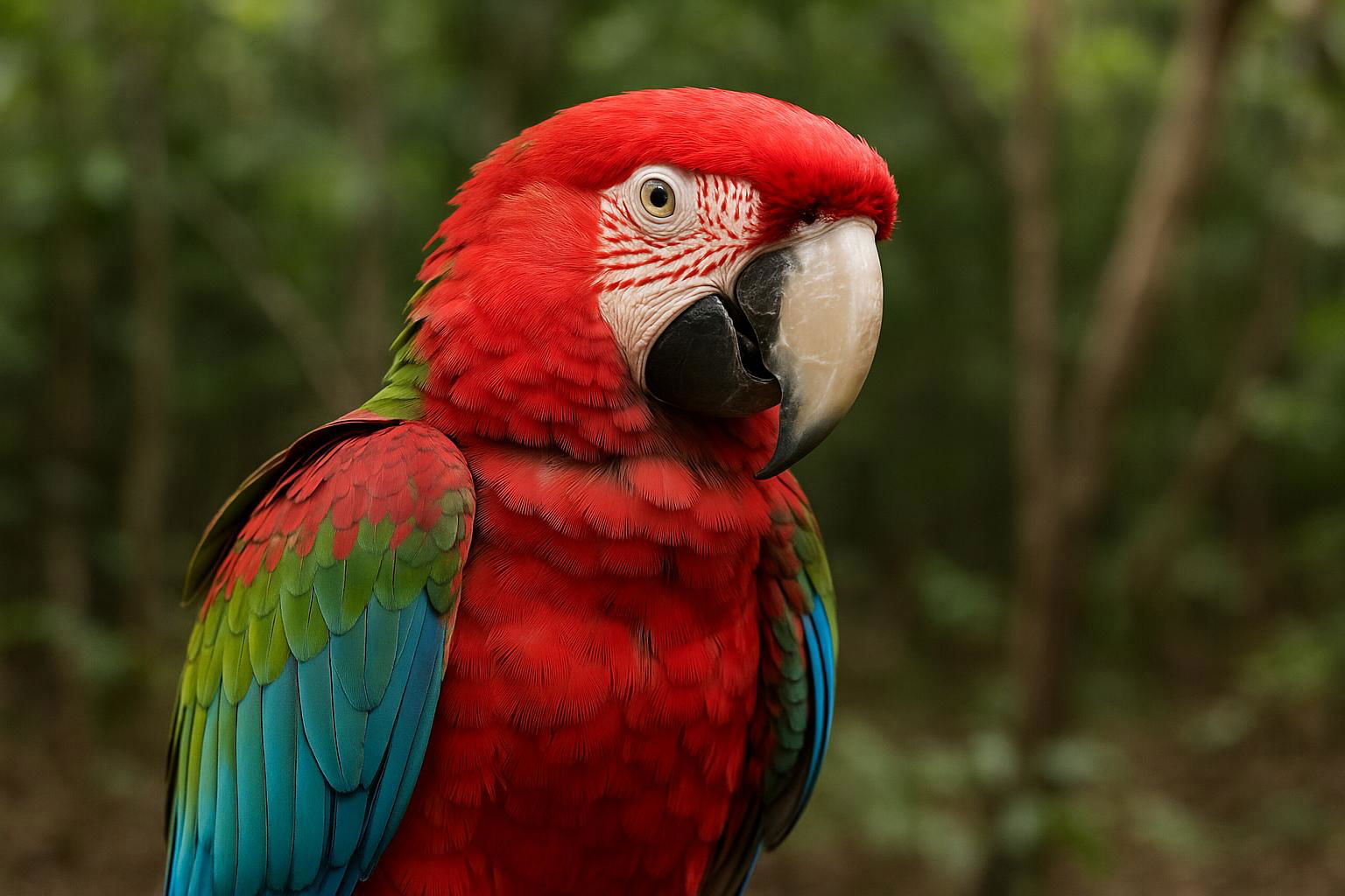 green-winged macaw