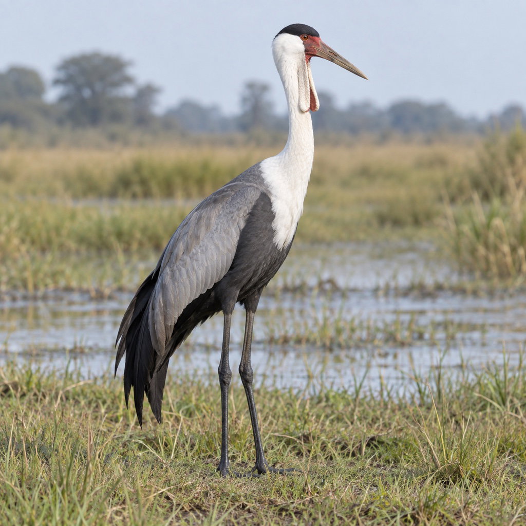 wattled crane
