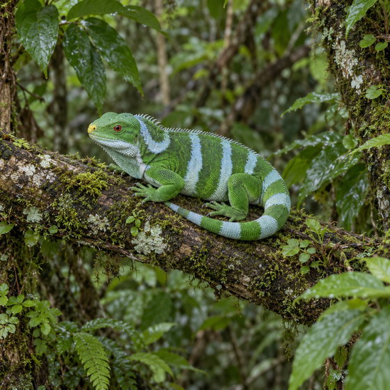 central Fijian banded iguana