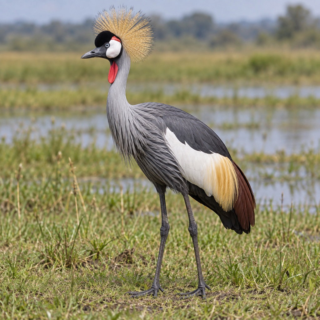grey crowned crane