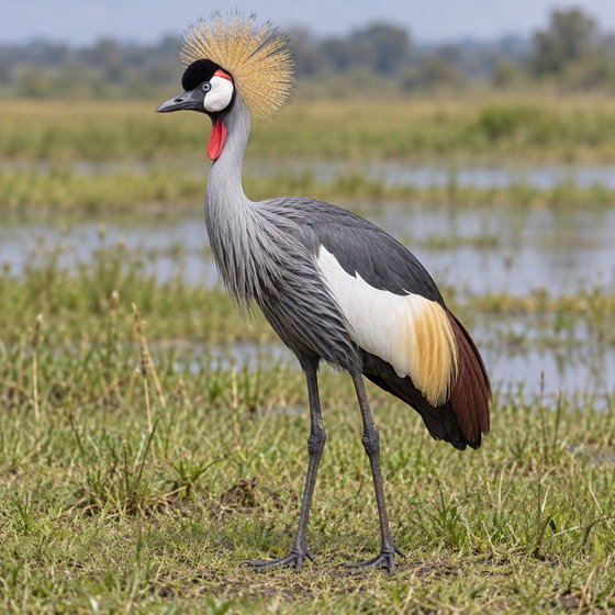 grey crowned crane