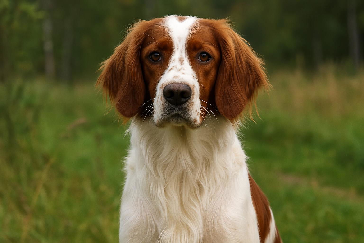 Irish red and white setter