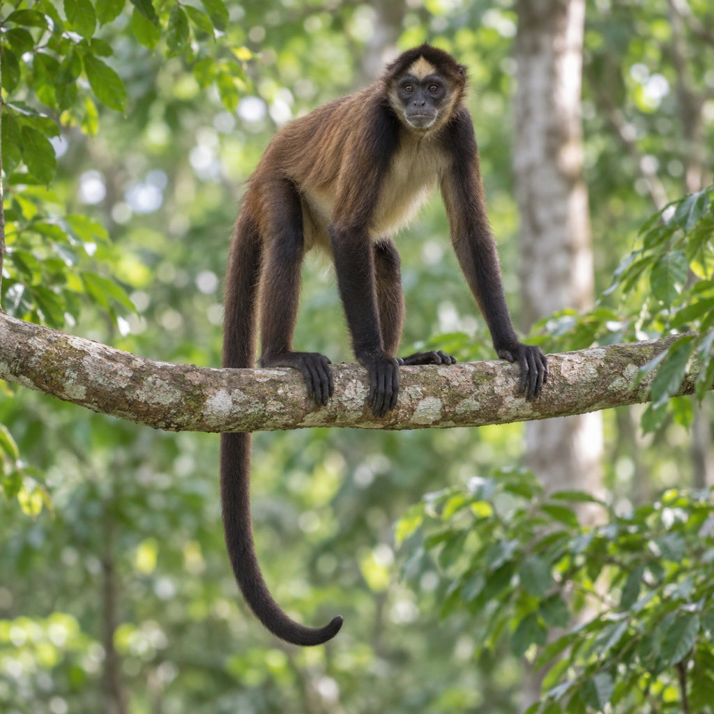 brown spider monkey