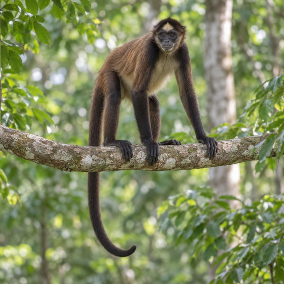 brown spider monkey
