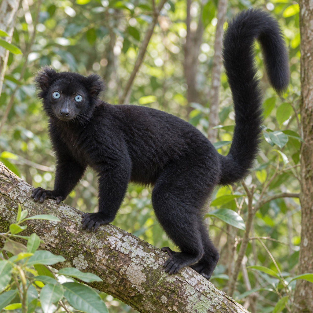 blue-eyed black lemur