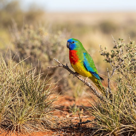 scarlet-chested parrot