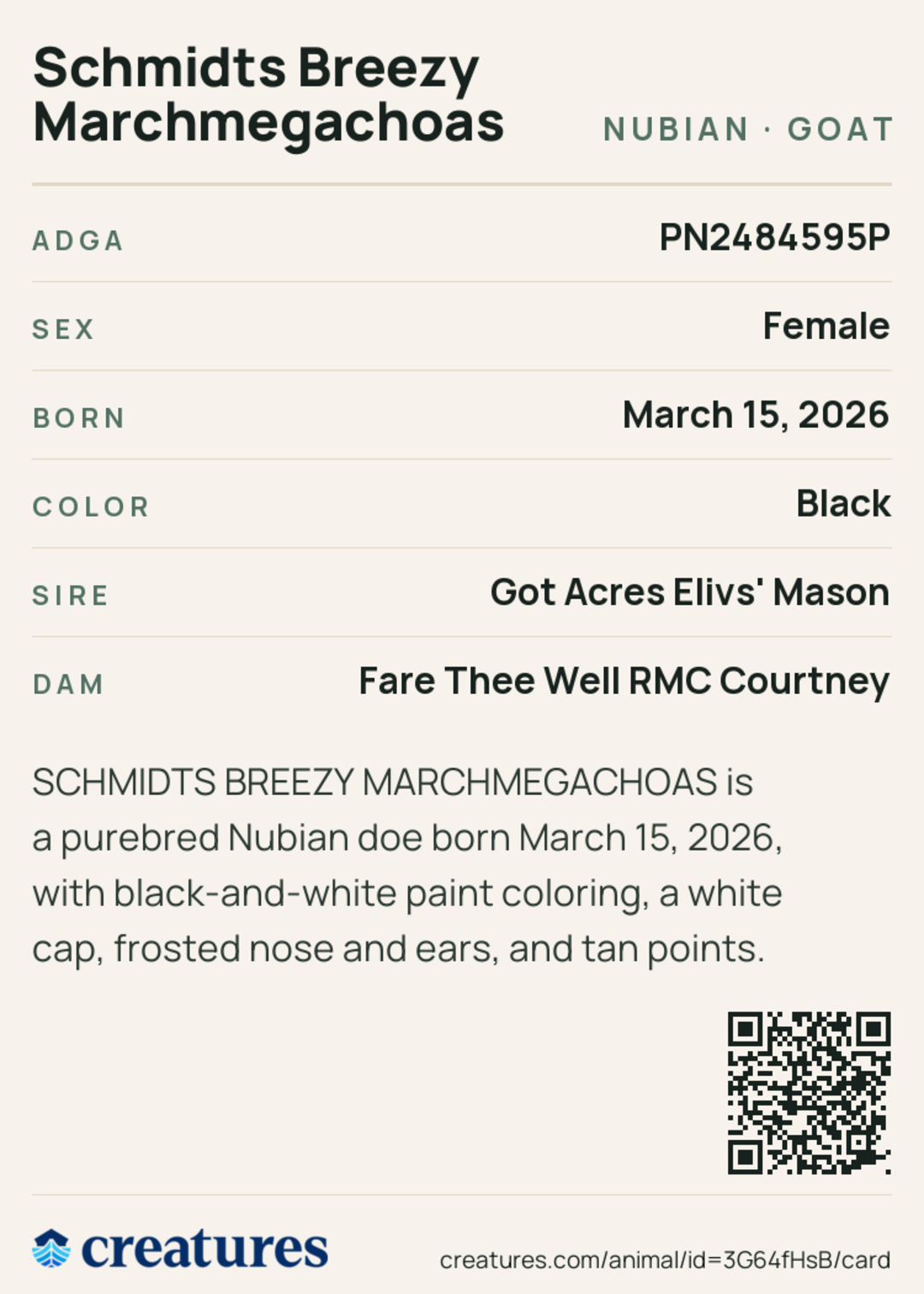 Schmidts Breezy Marchmegachoas Creature Card back