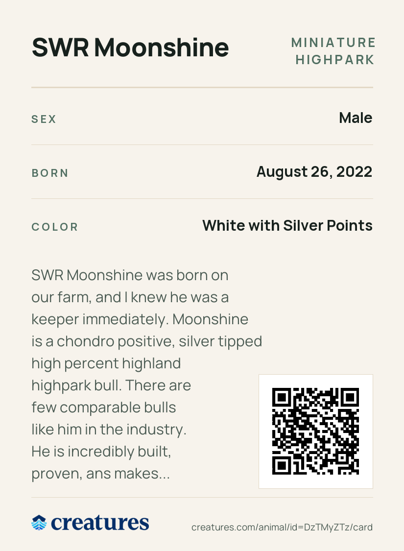 SWR Moonshine Creature Card back