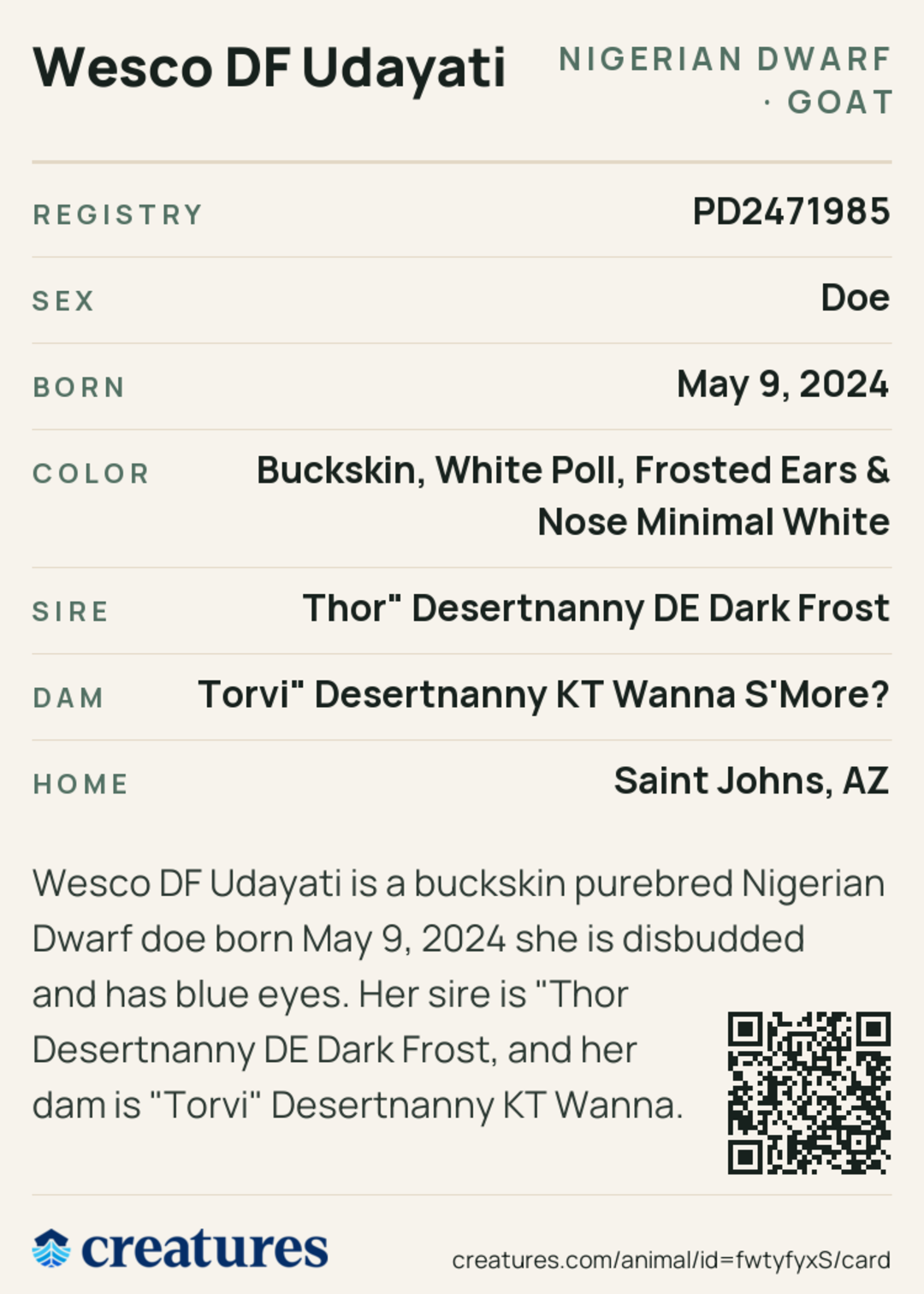 Wesco DF Udayati Creature Card back