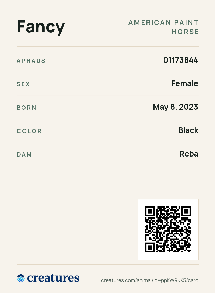 Fancy Creature Card back