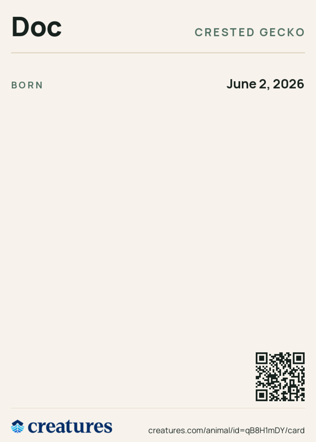 Doc Creature Card back