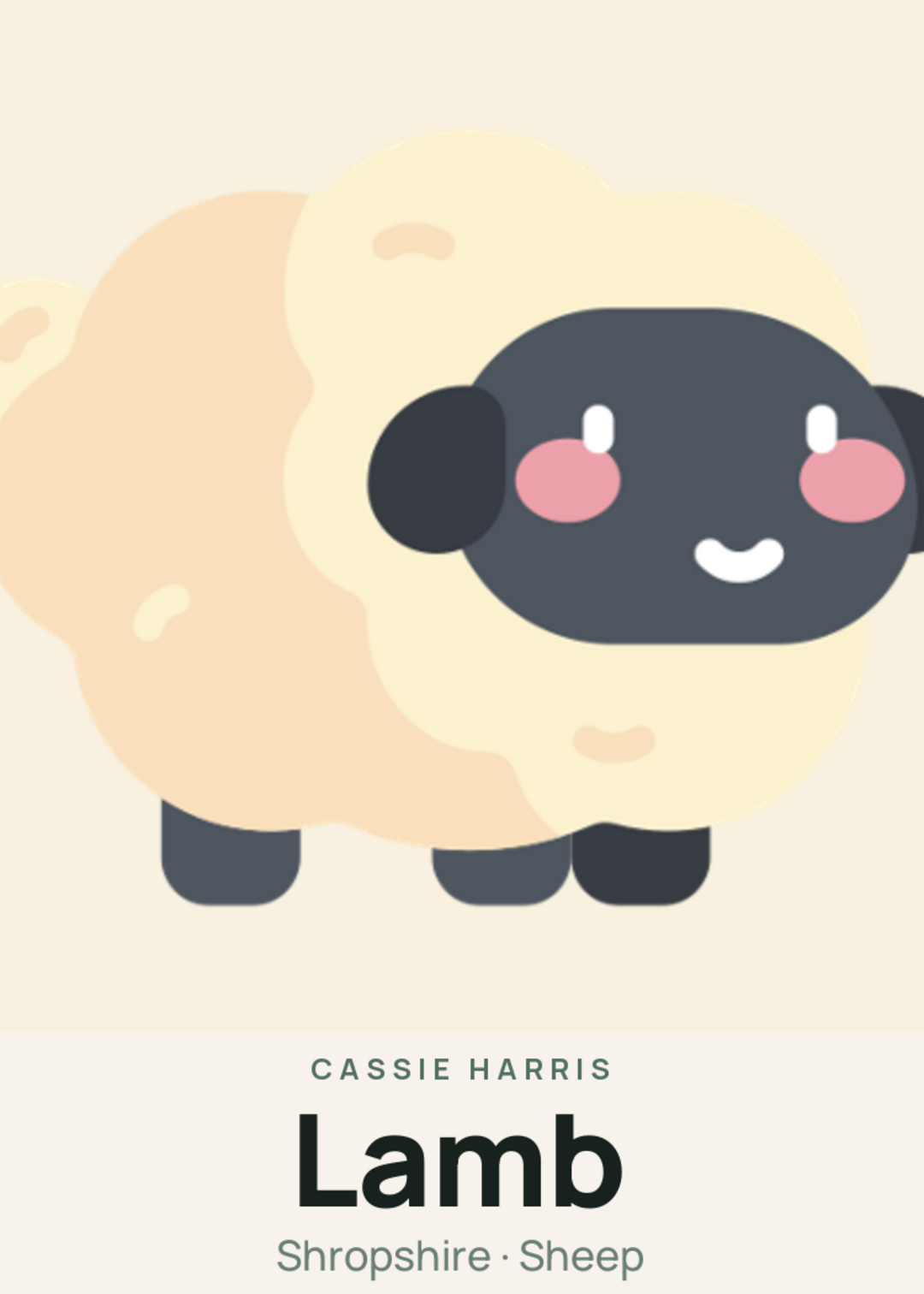 Lamb Creature Card