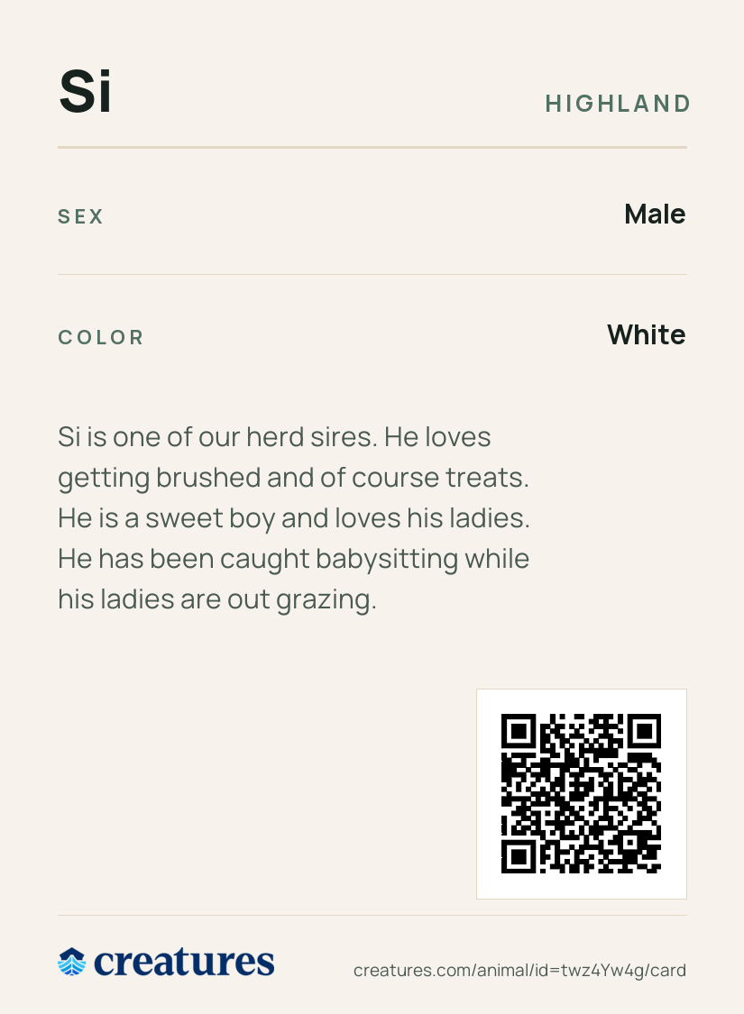 Si Creature Card back