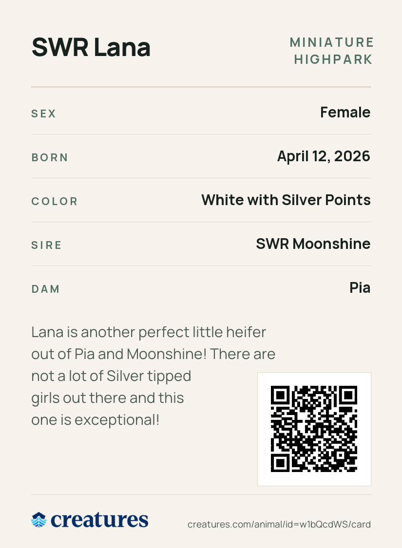 SWR Lana Creature Card back