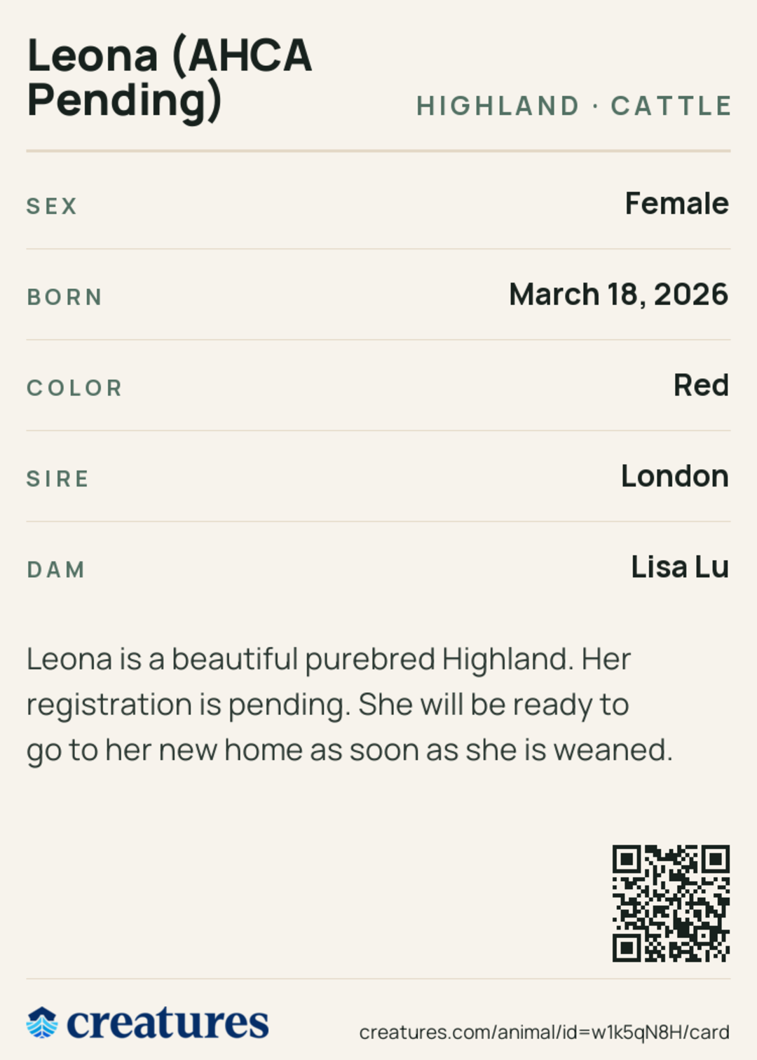 Leona (AHCA Pending) Creature Card back