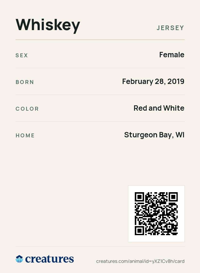 Whiskey Creature Card back
