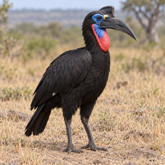 Abyssinian ground hornbill