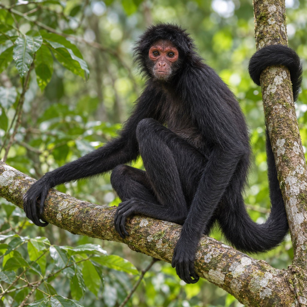 red-faced spider monkey