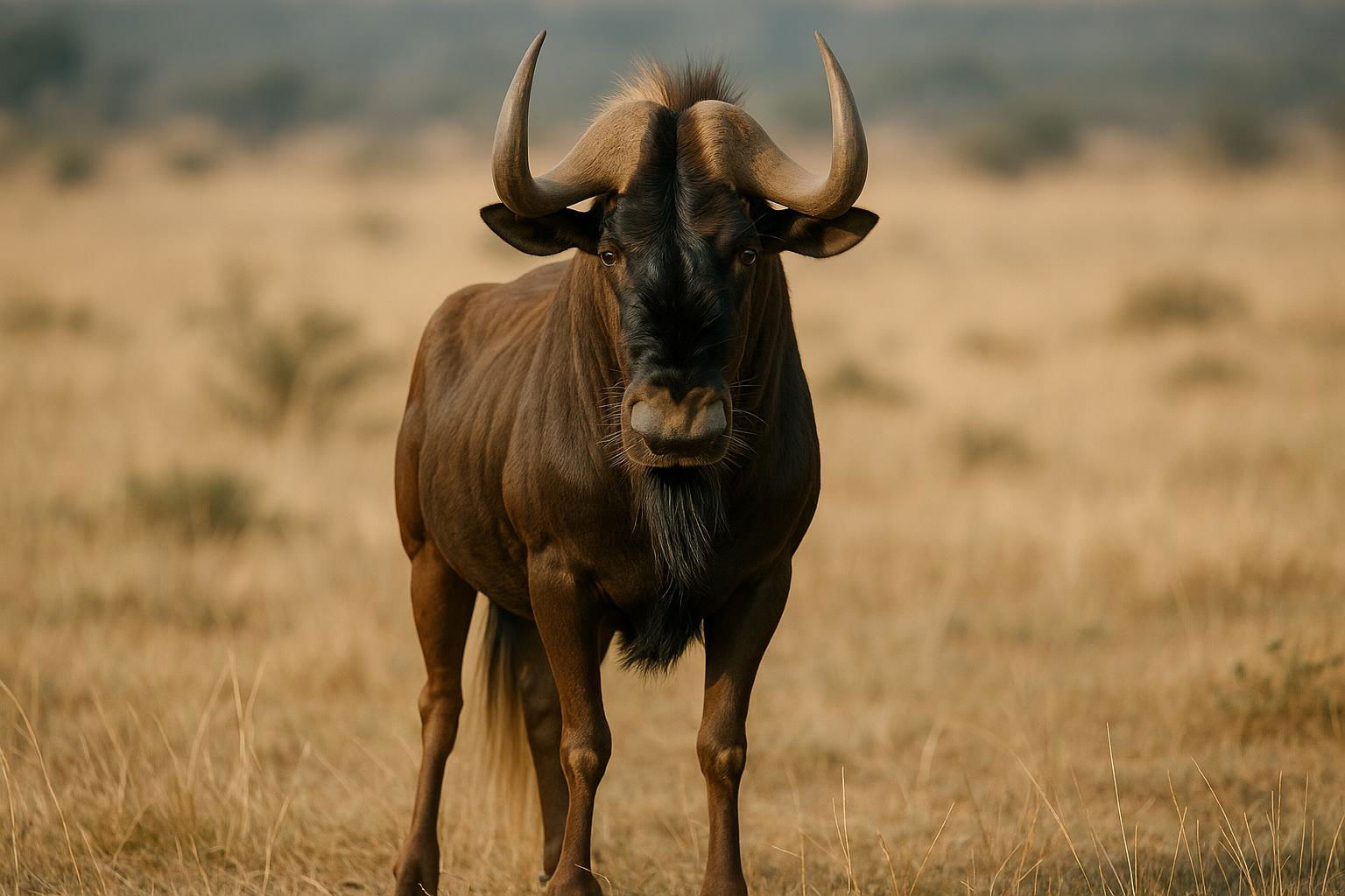 black wildebeest