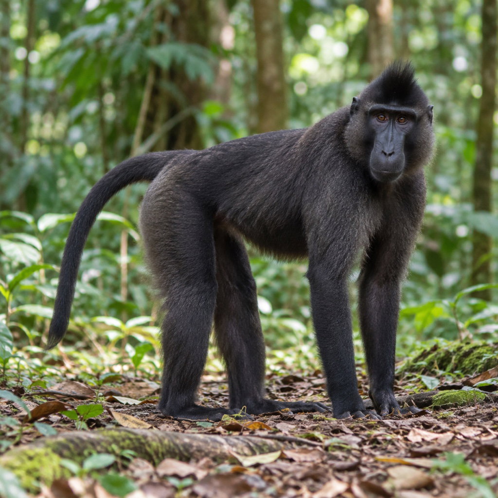 black-crested mangabey