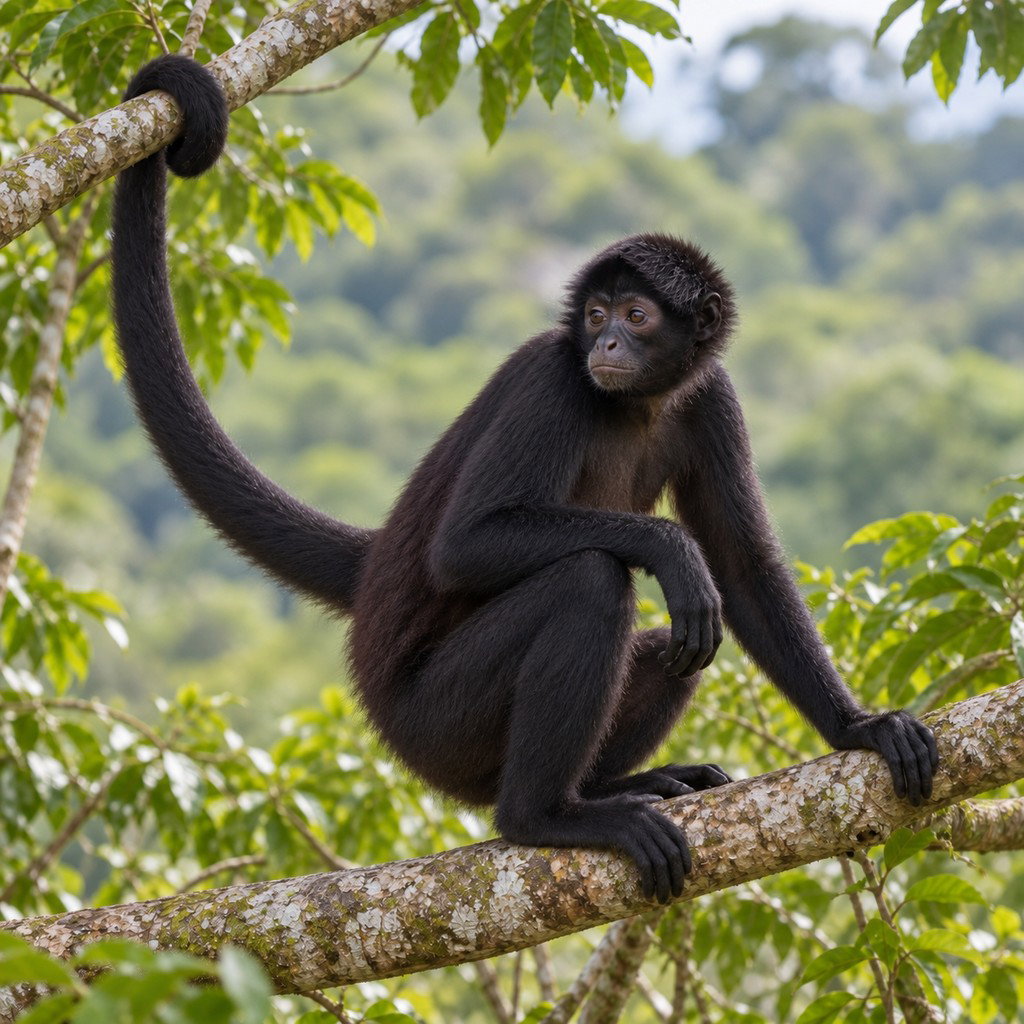 black-headed spider monkey