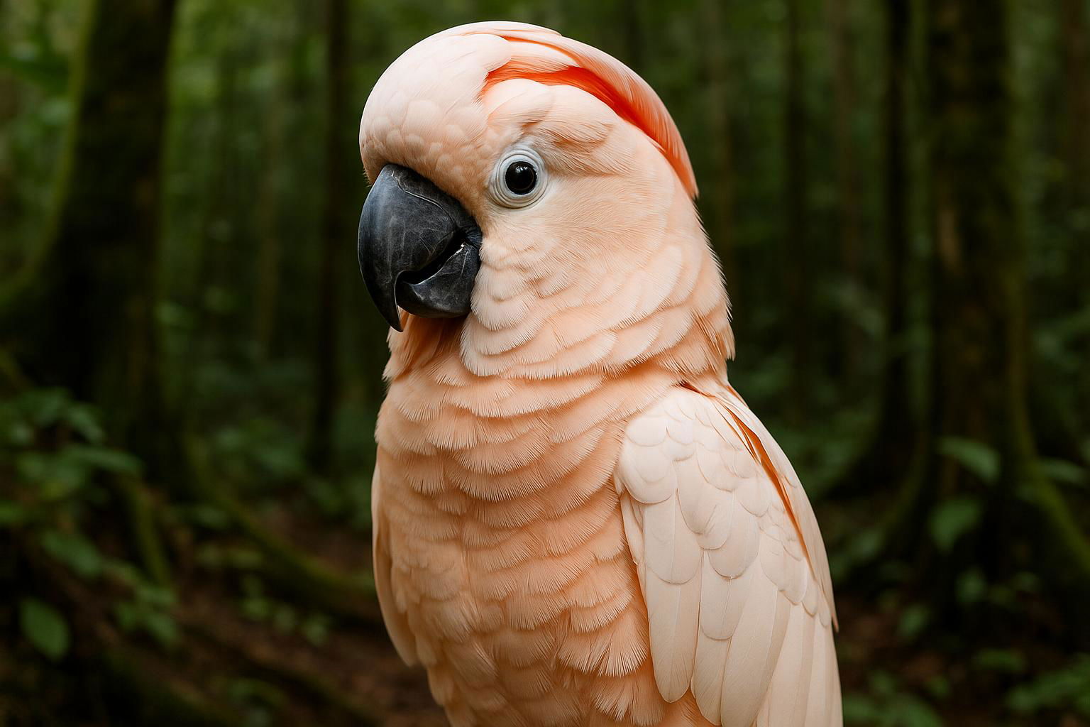 salmon-crested cockatoo