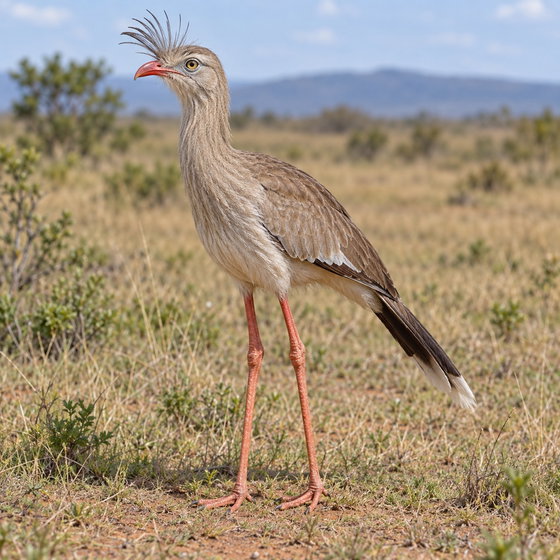 red-legged seriema