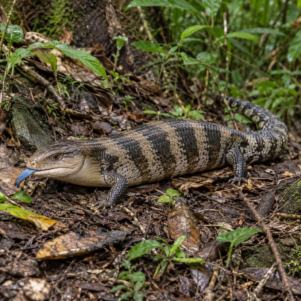 Indonesian blue-tongued skink