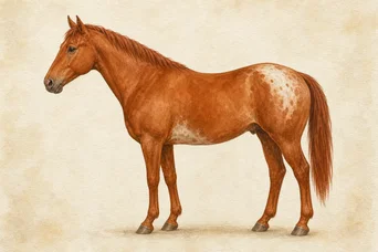 Illustration: Chestnut Anchor · One Leopard Complex copy · Without PATN1 · Lower range · Later expression horse