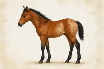 Illustration: Bay · One Leopard Complex copy · Without PATN1 · Lower range · At birth horse