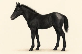 Illustration: Black Anchor · One Leopard Complex copy · Without PATN1 · Subtle or minimal · At birth horse