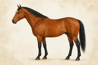 Dominant White Mild Or Cryptic · Bay horse