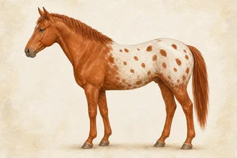 Illustration: Chestnut Anchor · One Leopard Complex copy · With PATN1 · Lower high-white range · Later expression horse