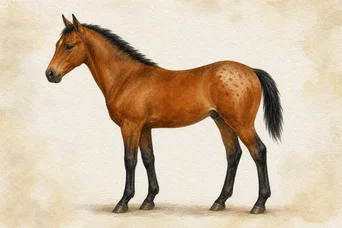 Illustration: Bay · One Leopard Complex copy · Without PATN1 · Subtle or minimal · At birth horse