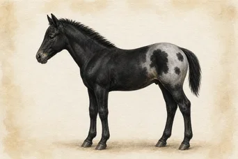 Illustration: Black Anchor · Two Leopard Complex copies · Without PATN1 · Lower range · At birth horse