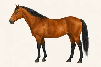 Brindle1 mare · Bay · Subtle coat texture horse