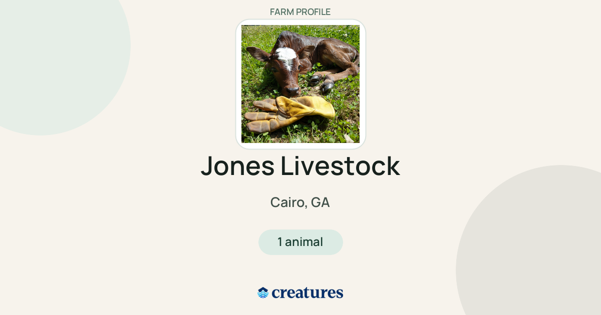 Jones Livestock’s profile